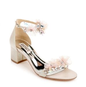 🆕️👡Badgley Mischka Candy Embellished Block Heels, Sz 9